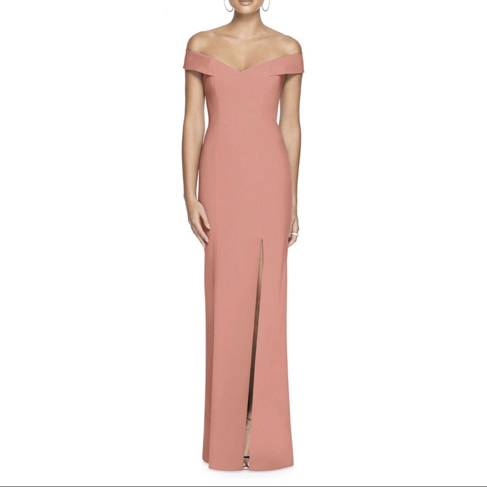 Dessy Collection Bridesmaid Dress in Desert Rose